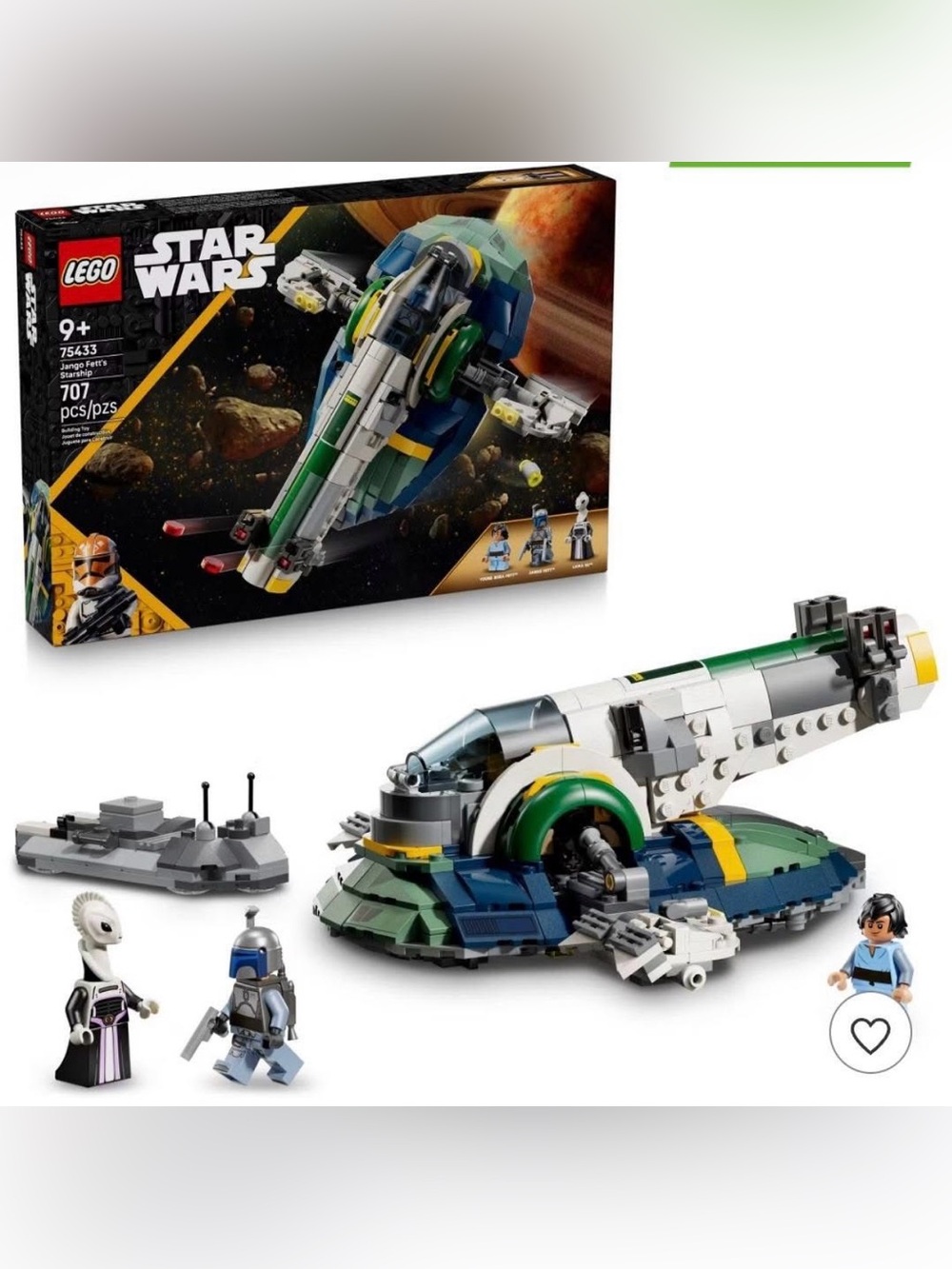 LEGO Star Wars Jango Fett's Starship 75433 New Sealed Jango Boba Fett Lama